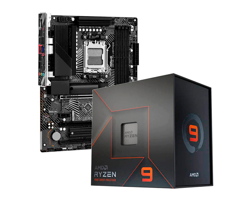 Pack AMD Ryzen 9 7900X 5.6GHz + ASRock X670E PG