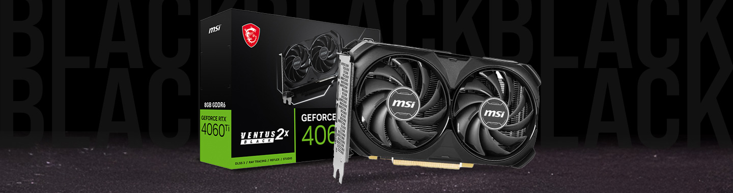 Tarjeta Gráfica MSI GeForce RTX 4060 Ti VENTUS 2X Black OC 8GB GDDR6 DLSS3 - Las mejores ofertas en tarjetas gráficas del black friday