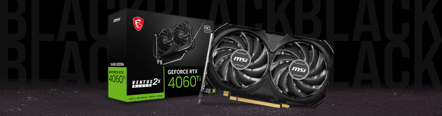MSI GeForce RTX 4060 Ti Ventus 2X Black OC 16GB GDDR6 DLSS3 - Las mejores ofertas en tarjetas gráficas del black friday