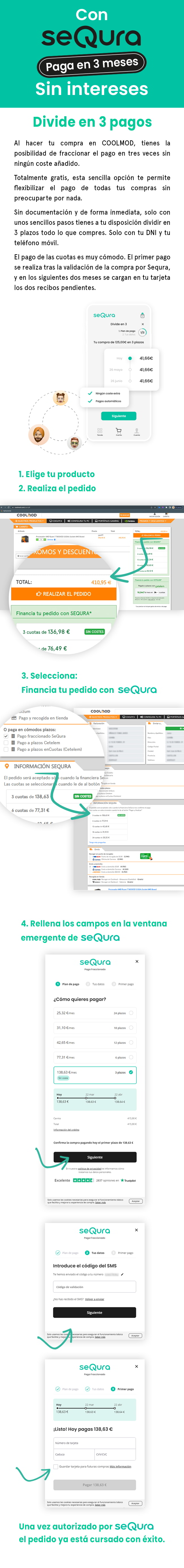 seQura - Paga en 3 veces sin intereses