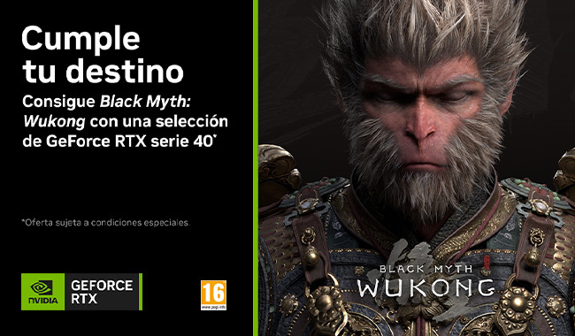 Consigue Black Myth: Wukong con una selecciÃ³n de GeForce RTX serie 40