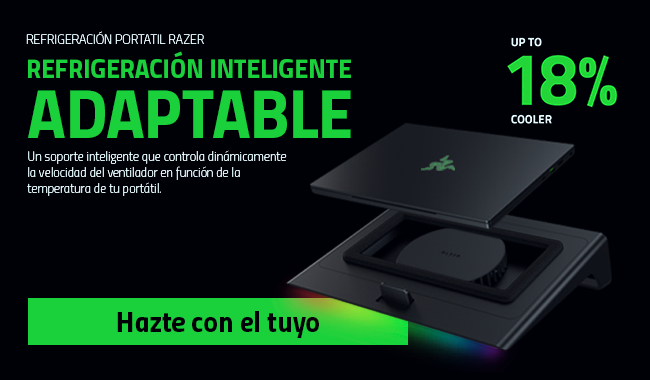 Soporte Portátil Razer Cooling Pad RGB Inteligente 14'' a 18''