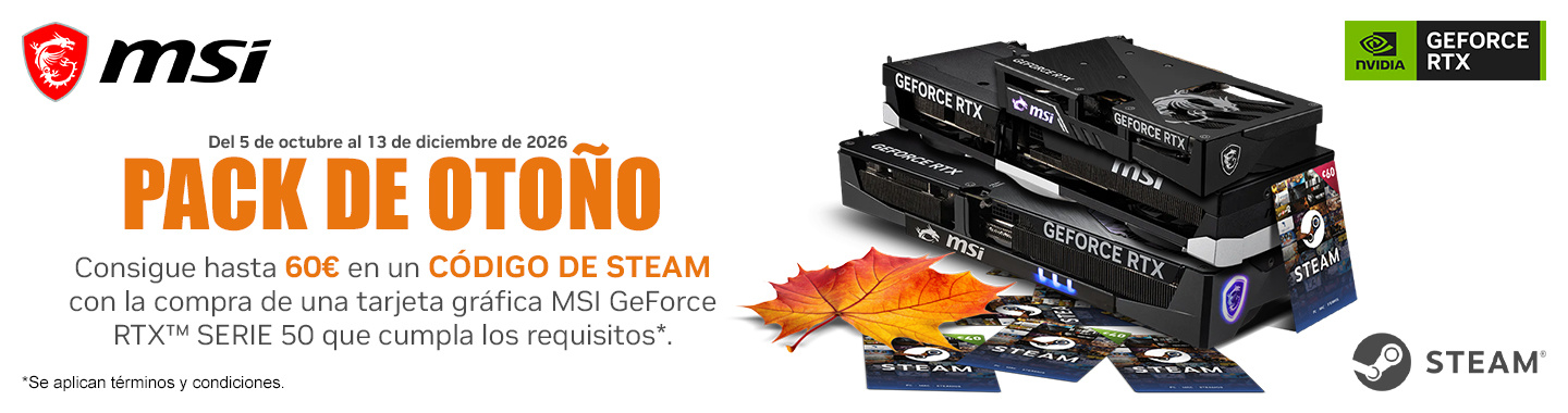 Pack de otoño - Consigue hasta 60€ para Steam