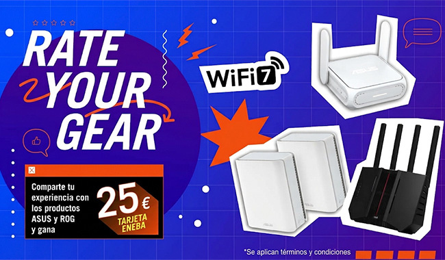 Rate Your Gear - Comparte tu experiencia con los productos ASUS y ROG y llévate una tarjeta Eneba de regalo