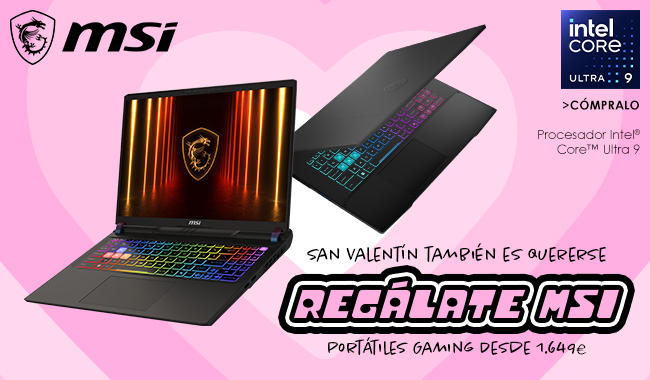 Oferta portátiles MSI por san Valentín.