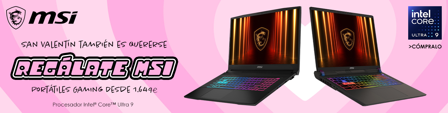 Oferta portátiles MSI por san Valentín.