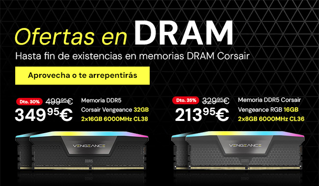 Liquidación DRAM Corsair.