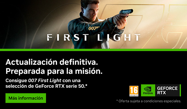 Consigue la edición estándar de 007 First Light con una selección de productos GeForce RTX Serie 50.