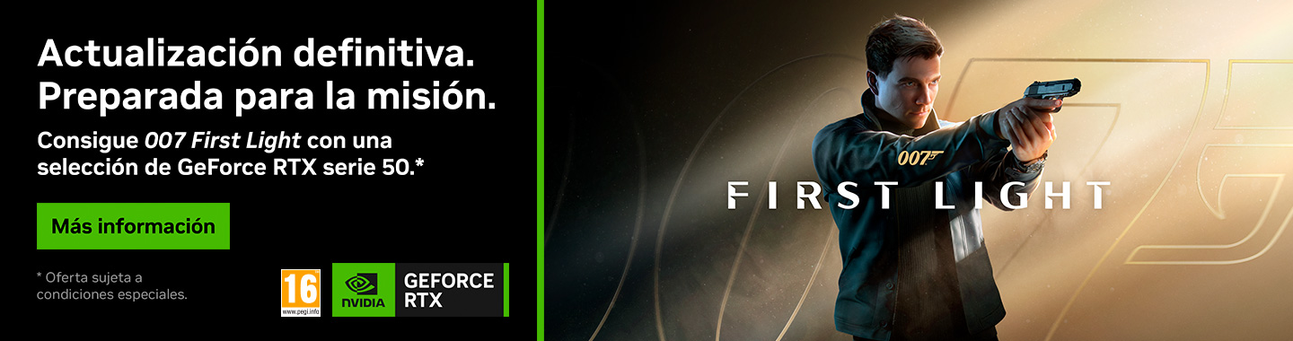 Consigue la edición estándar de 007 First Light con una selección de productos GeForce RTX Serie 50.