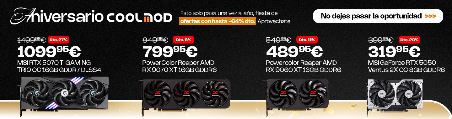 Aniversario COOLMOD Tarjetas Gráficas