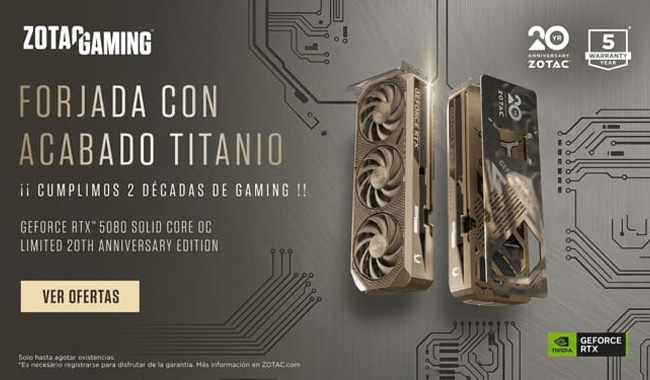 ZOTAC RTX 5080 edición de aniversario.