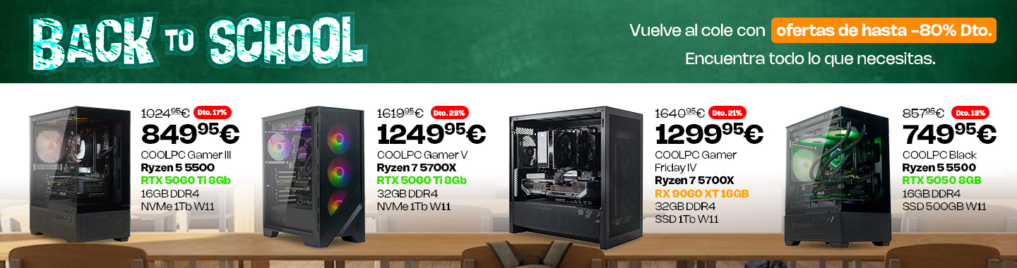 Equípate con todo lo necesario para la vuelta al cole con COOLMOD.