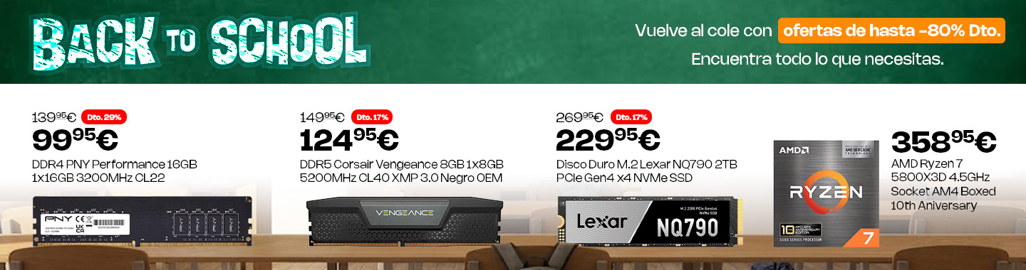 Equípate con el hardware que necesitas para la vuelta al cole.