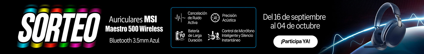 MSI - Sorteo de auriculares MSI Maestro 500.