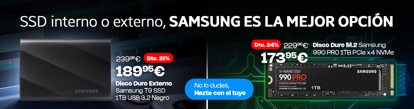 Elige tu disco duro SSD de Samsung interno o externo