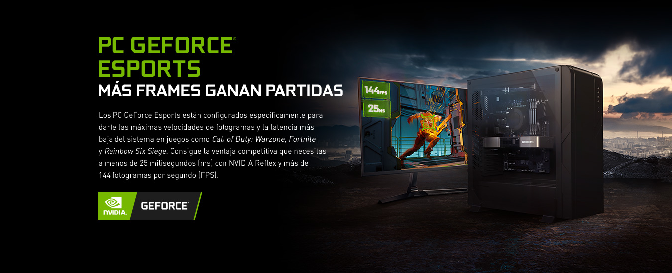 PC GeForce eSports, más frames ganan partidas