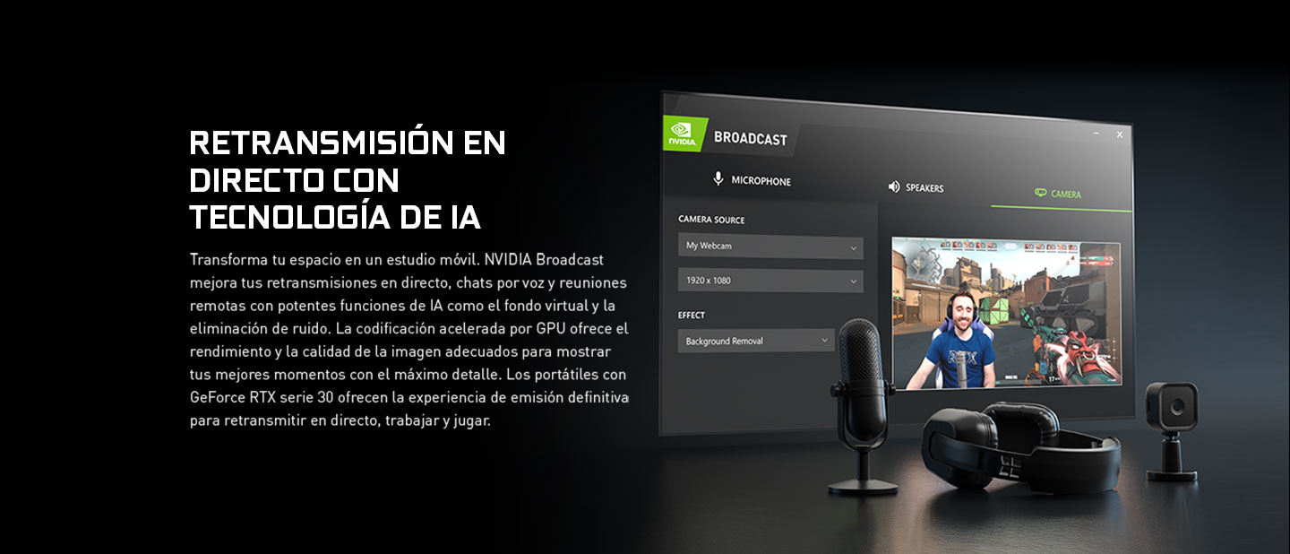 Retransmisión en directo con tecnología de IA