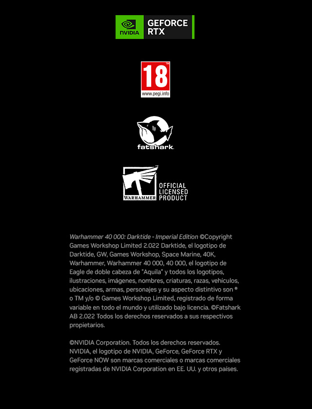 NVIDIA GeForce RTX, Fatshark, Warhammer Offial Licensed Product