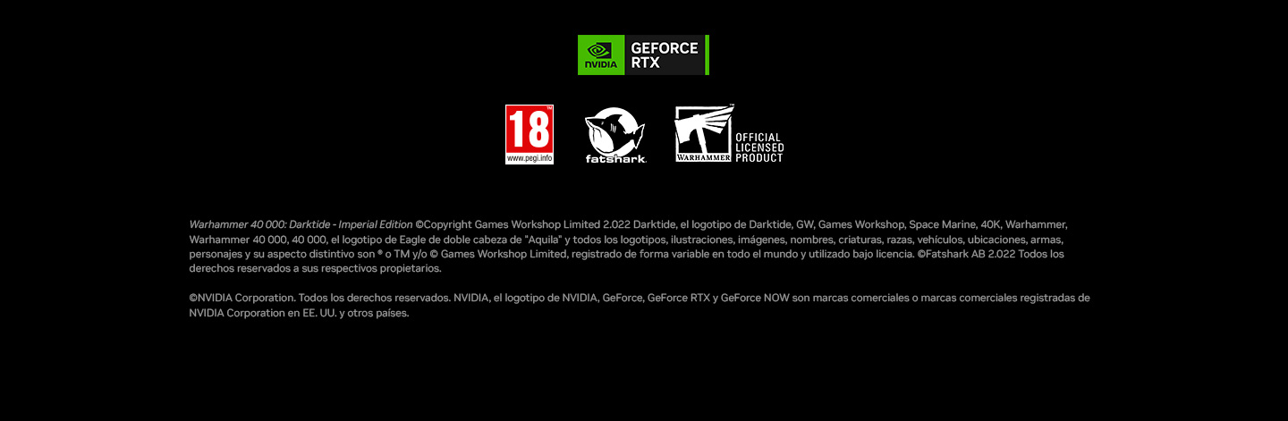 NVIDIA GeForce RTX, Fatshark, Warhammer Offial Licensed Product