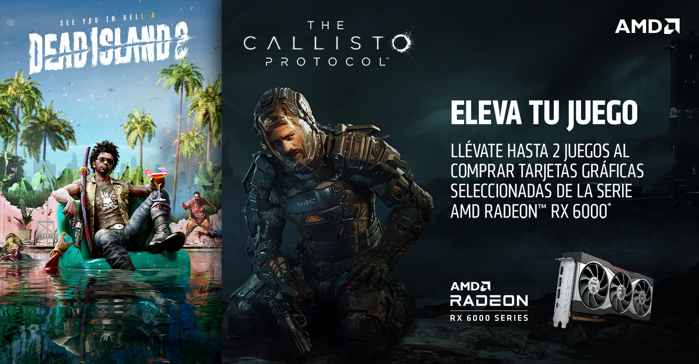 Llévate hasta 2 juegos al comprar tarjetas gráficas selecionadas de la serie AMD Radeon RX 6000