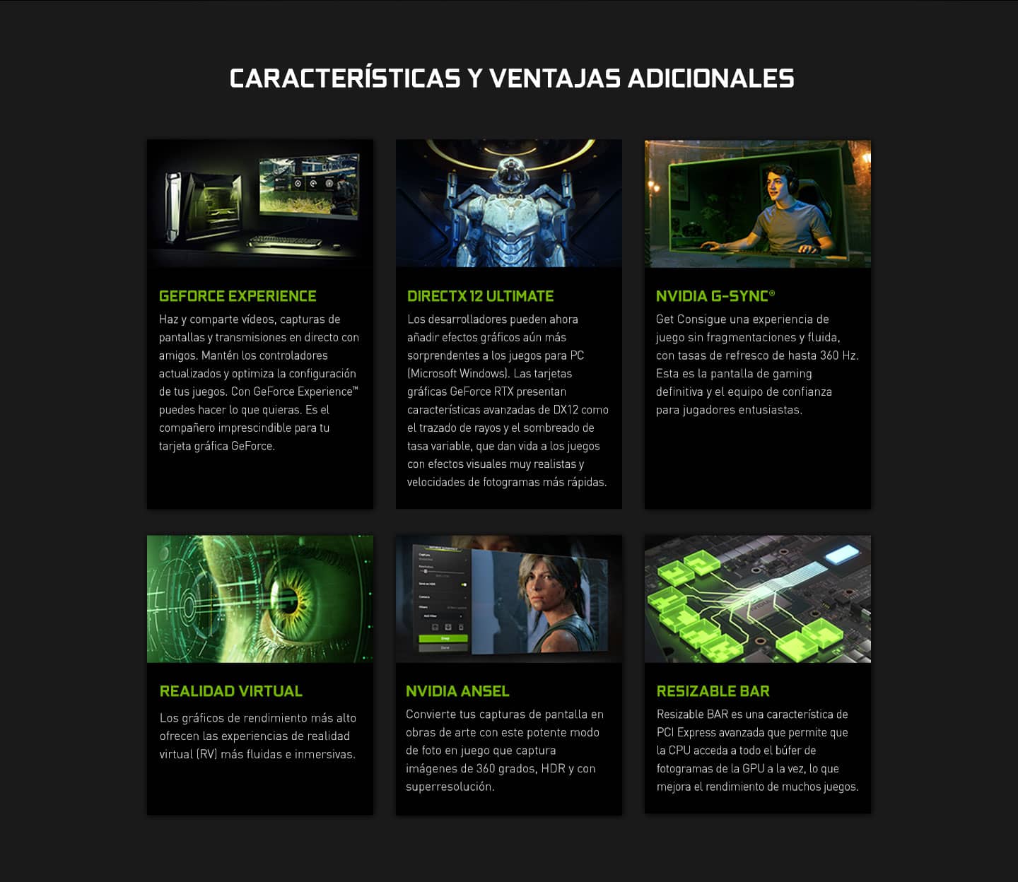 Características y ventajas adicionales