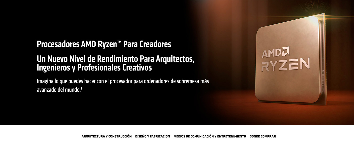 Procesadores AMD Ryzen para creadores