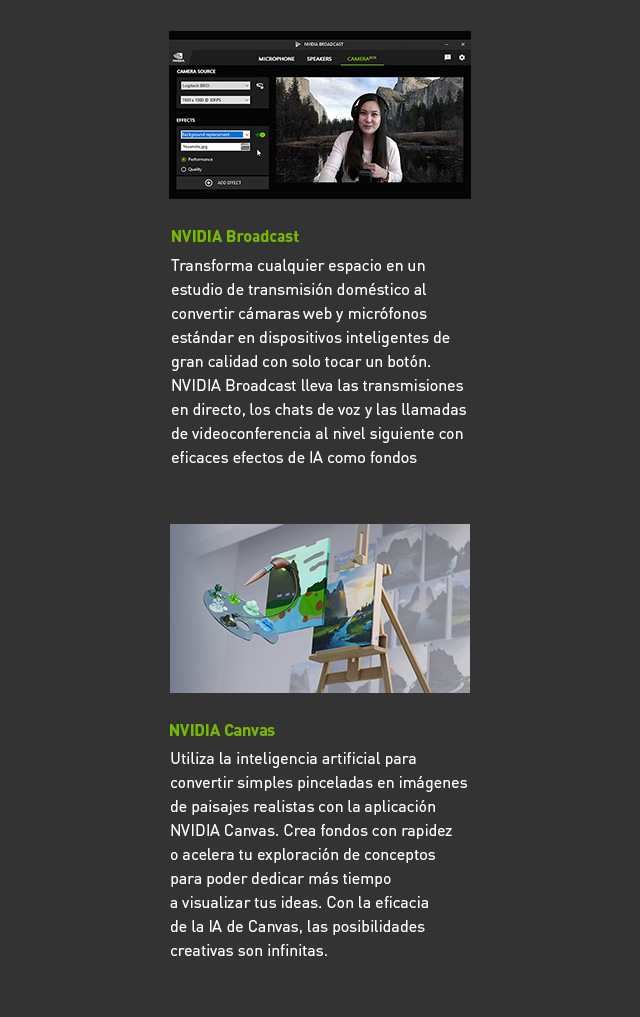 NVIDIA Broadcast y Canvas