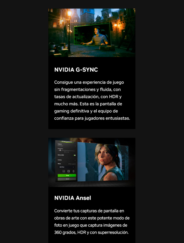 NVIDIA G-Sync y Ansel