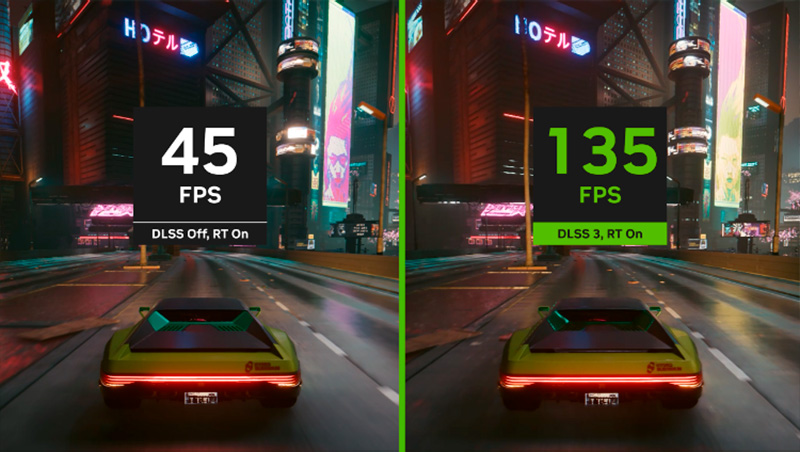 Comparación FPS DLSS 3 Cyberpunk 2077