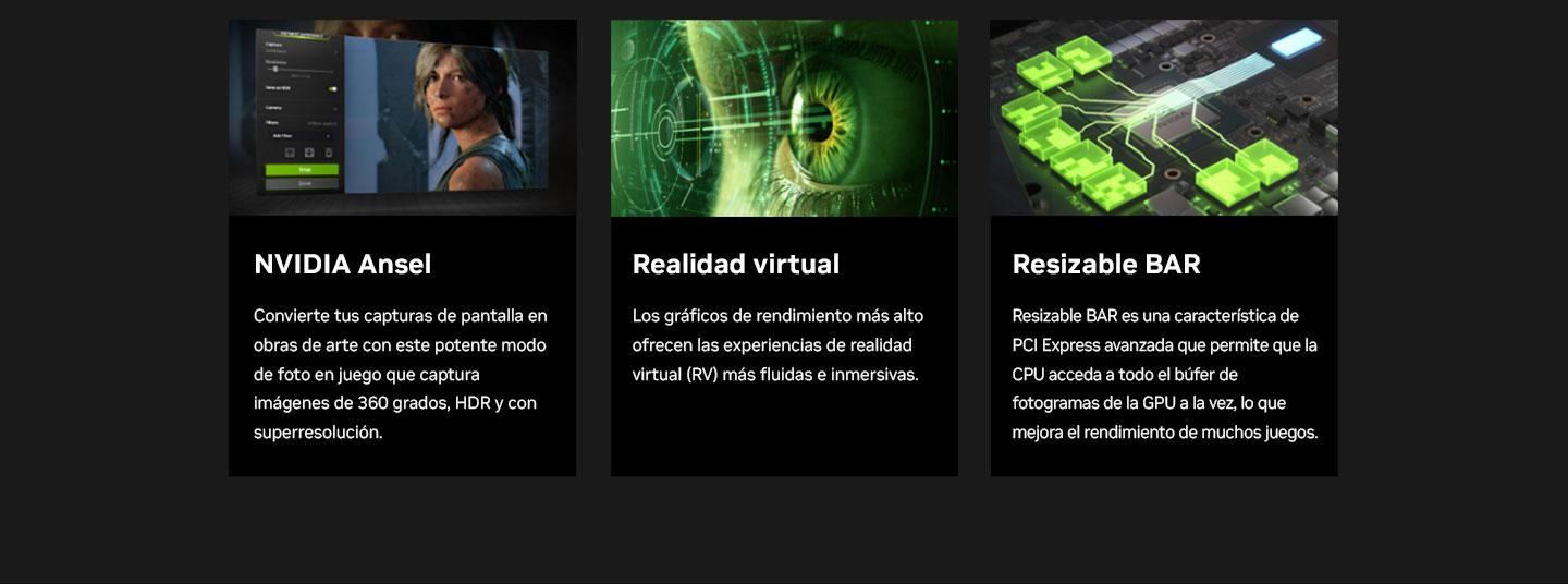 NVIDIA Ansel, VR y Resizable BAR