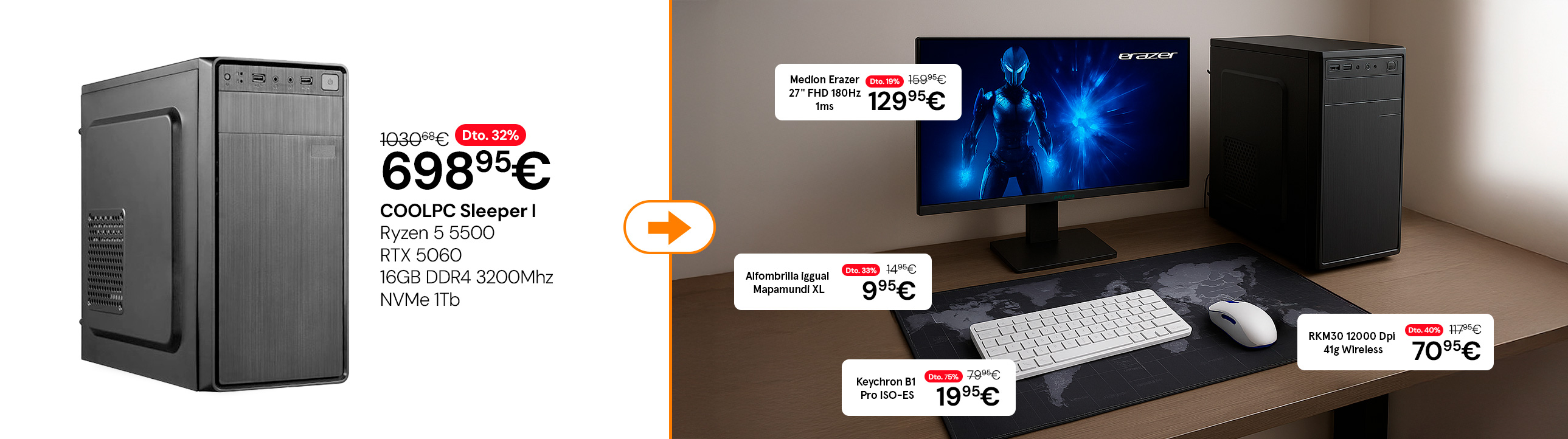 Conjunto de COOLPC para escritorio.