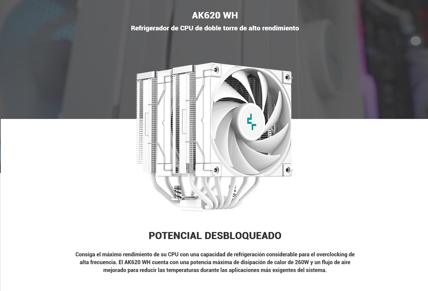 DeepCool AK620 Blanco Disipador CPU