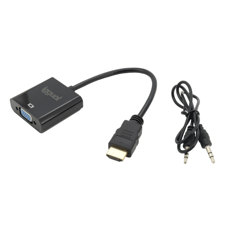 iggual HDMI a VGA + Audio (3.5 mm) - Adaptador