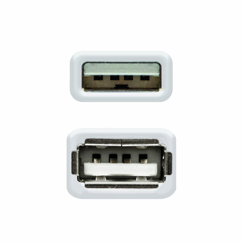 Nanocable USB 2.0 1.8m Beige - Alargador USB