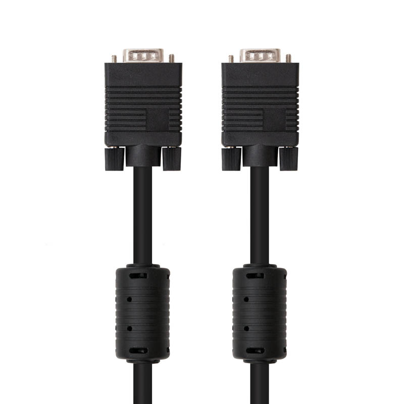Nanocable SVGA Con Ferrita HDB15/M-HDB15/M Negro 1.8m - Cable SVGA