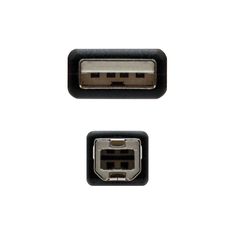 Nanocable USB 2.0 Impresora Tipo A-B 3m Negro - Cable USB