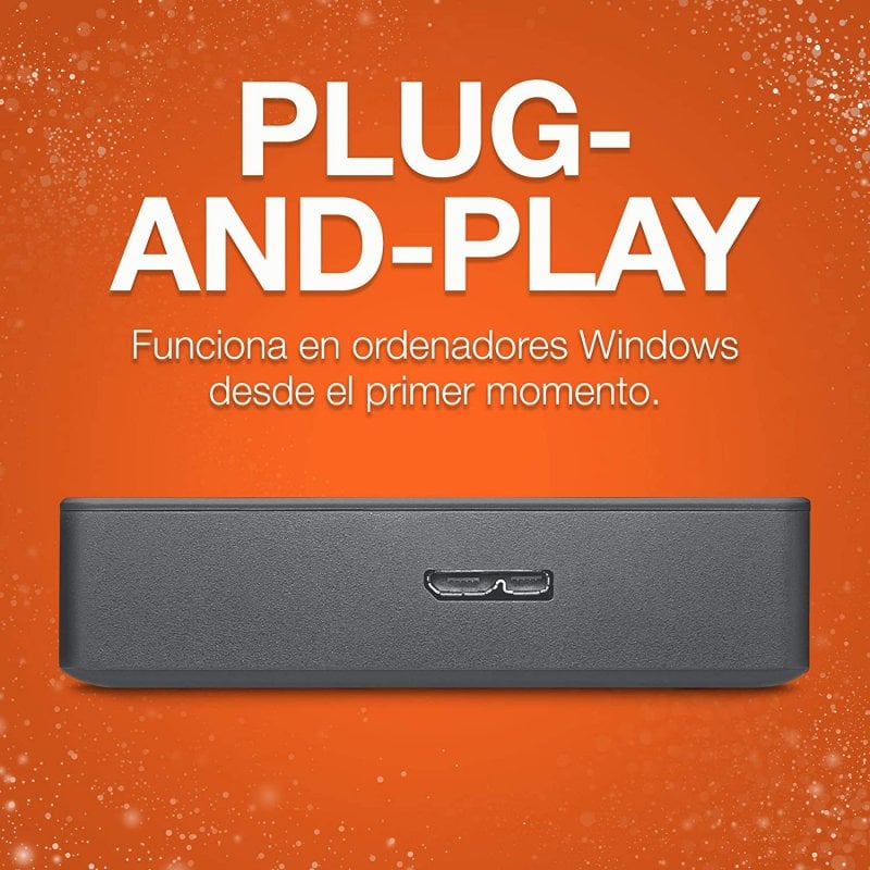 Disco Duro Externo Seagate Basic 1TB 2.5 pulgadas USB 3.0 Negro