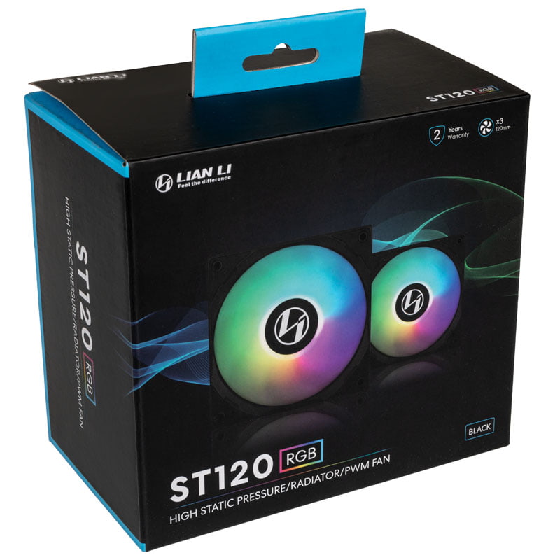 Ventilador Lian Li ST120 ARGB PWM (Triple Pack) Negro 120mm