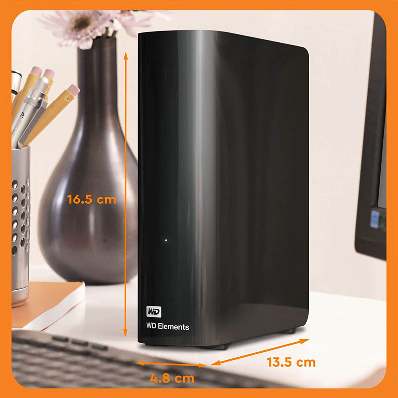 Disco Duro Externo Western Digital Elements 8TB 3.5 pulgadas USB 3.2 Negro