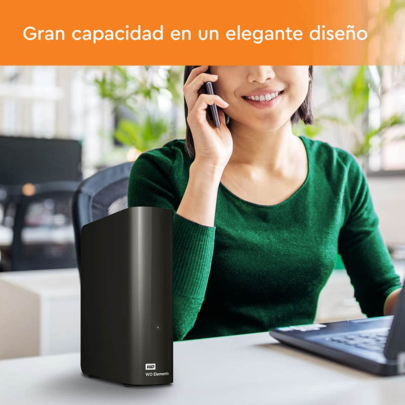 Disco Duro Externo Western Digital Elements 8TB 3.5 pulgadas USB 3.2 Negro