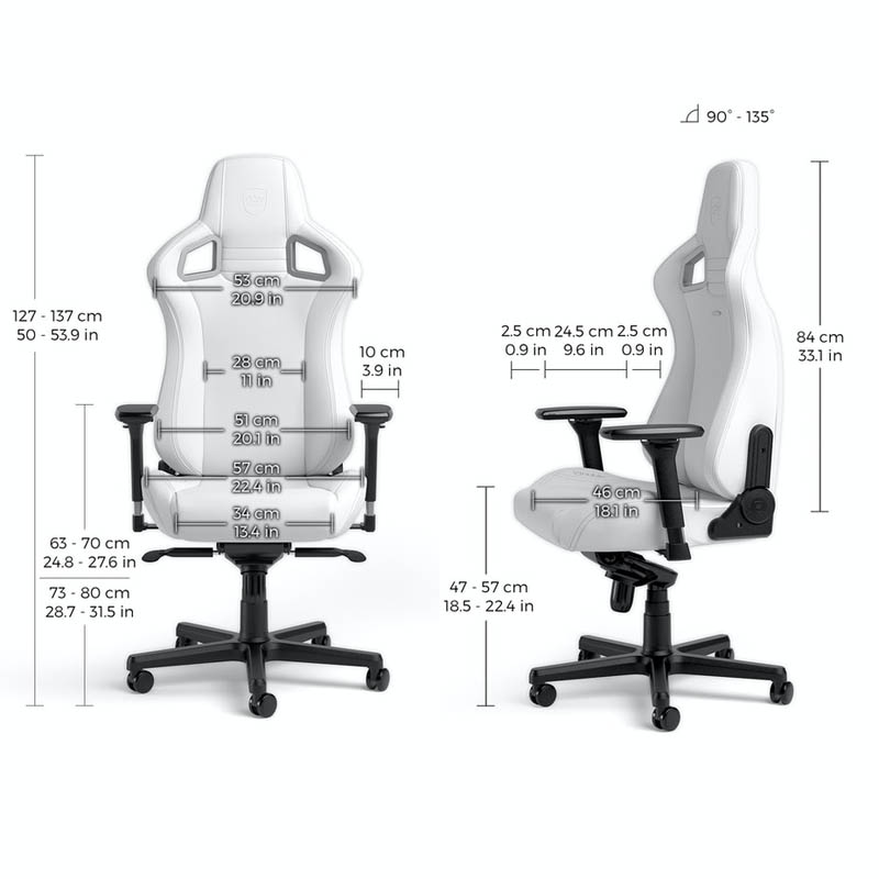 Silla Gaming Noblechairs Epic White Edition