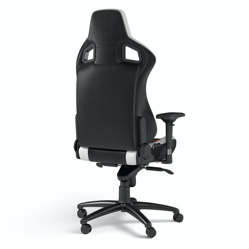 Silla Gaming Noblechairs Epic Real Cuero Blanco Rojo