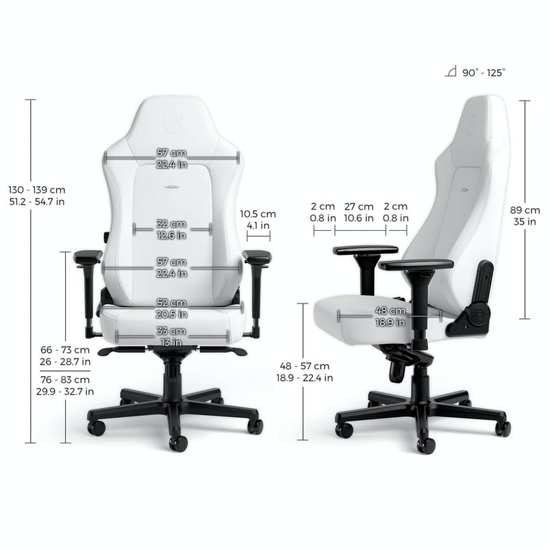 Silla Oficina Noblechairs Hero White Edition