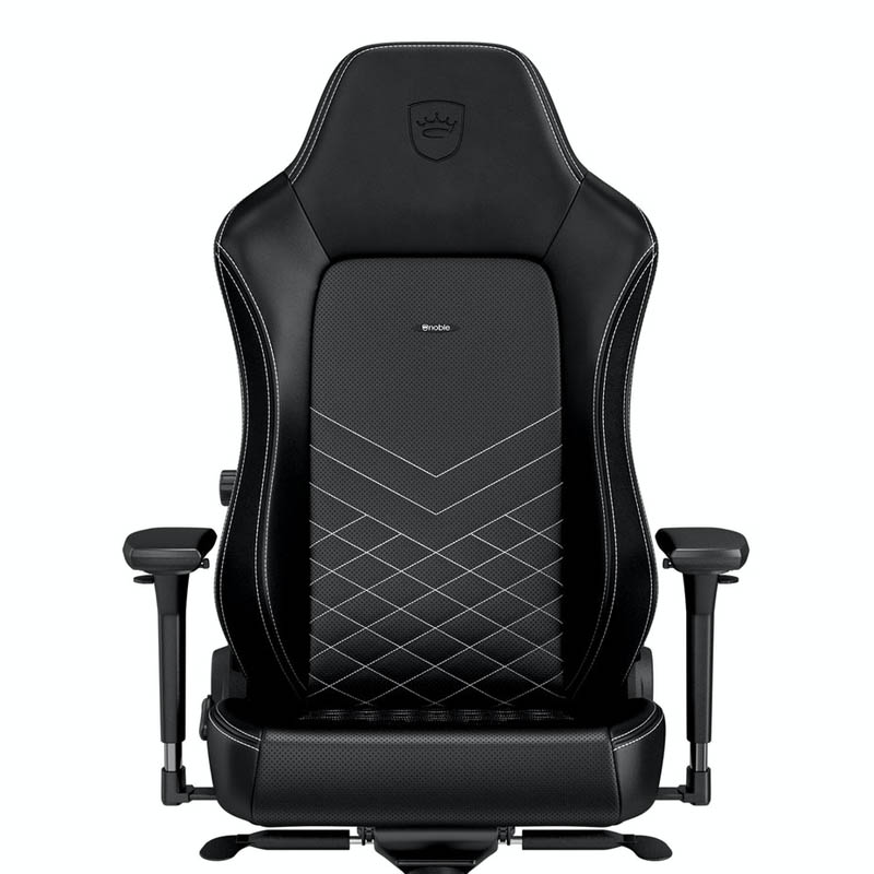 Silla Oficina Noblechairs Hero PU Cuero Negro Blanco