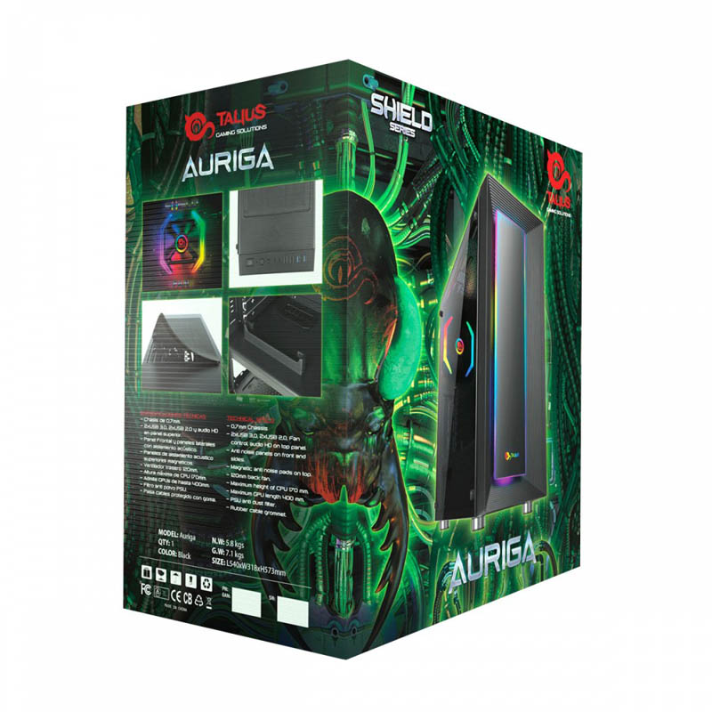 Caja/Torre Talius Auriga Negro