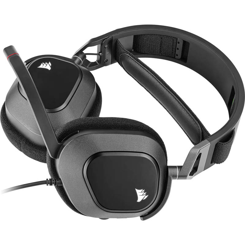 Auriculares Corsair HS80 RGB USB Sonido Envolvente 7.1 Carbón