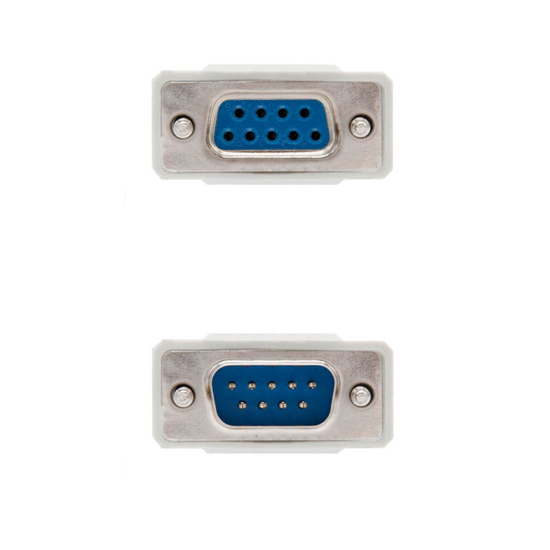 Cable Nano Cable Serie RS232 DB9 M-H 1.8M Blanco