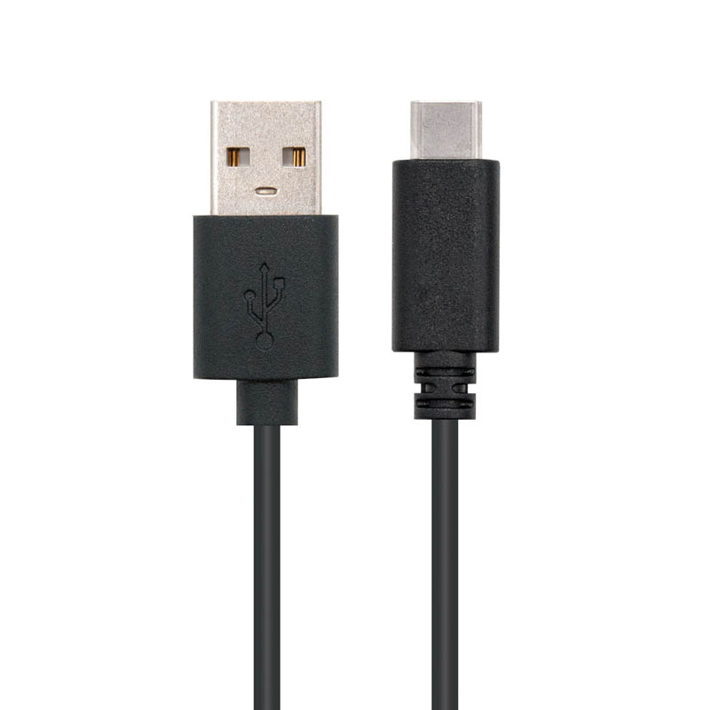 Cable Nano Cable USB 2.0 3A Tipo USB-C M-AM 2M Negro