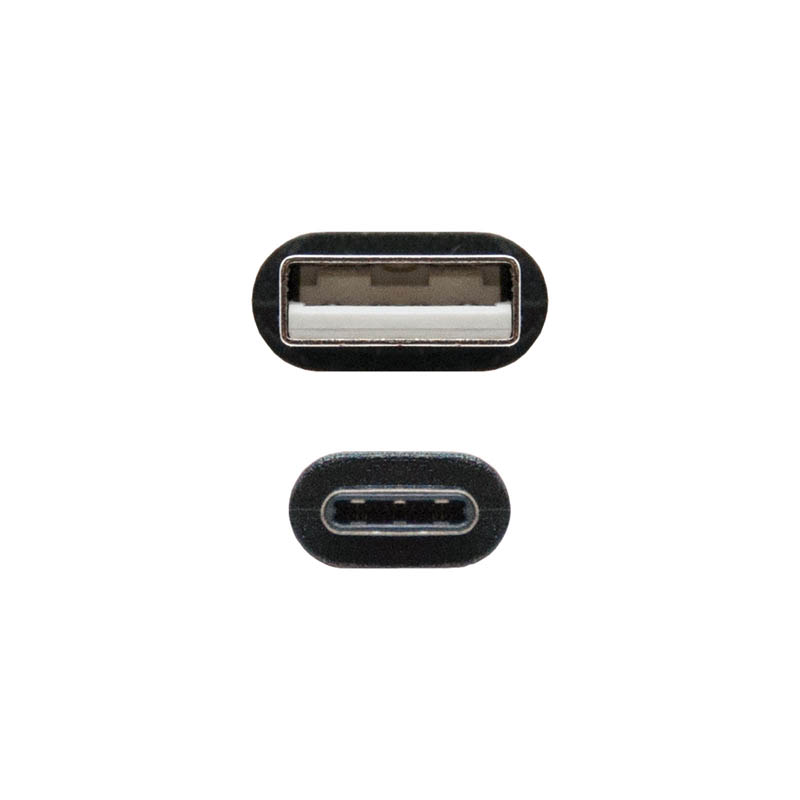 Cable Nano Cable USB 2.0 3A Tipo USB-C M-AM 2M Negro