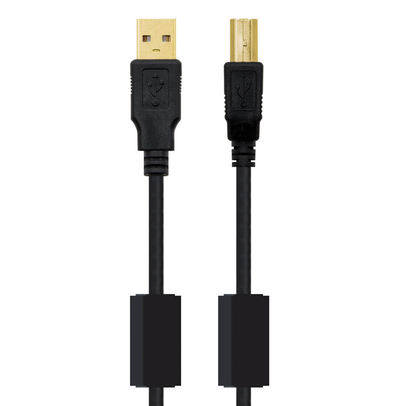 Cable Nano Cable USB 2.0 Impresora 2M Negro